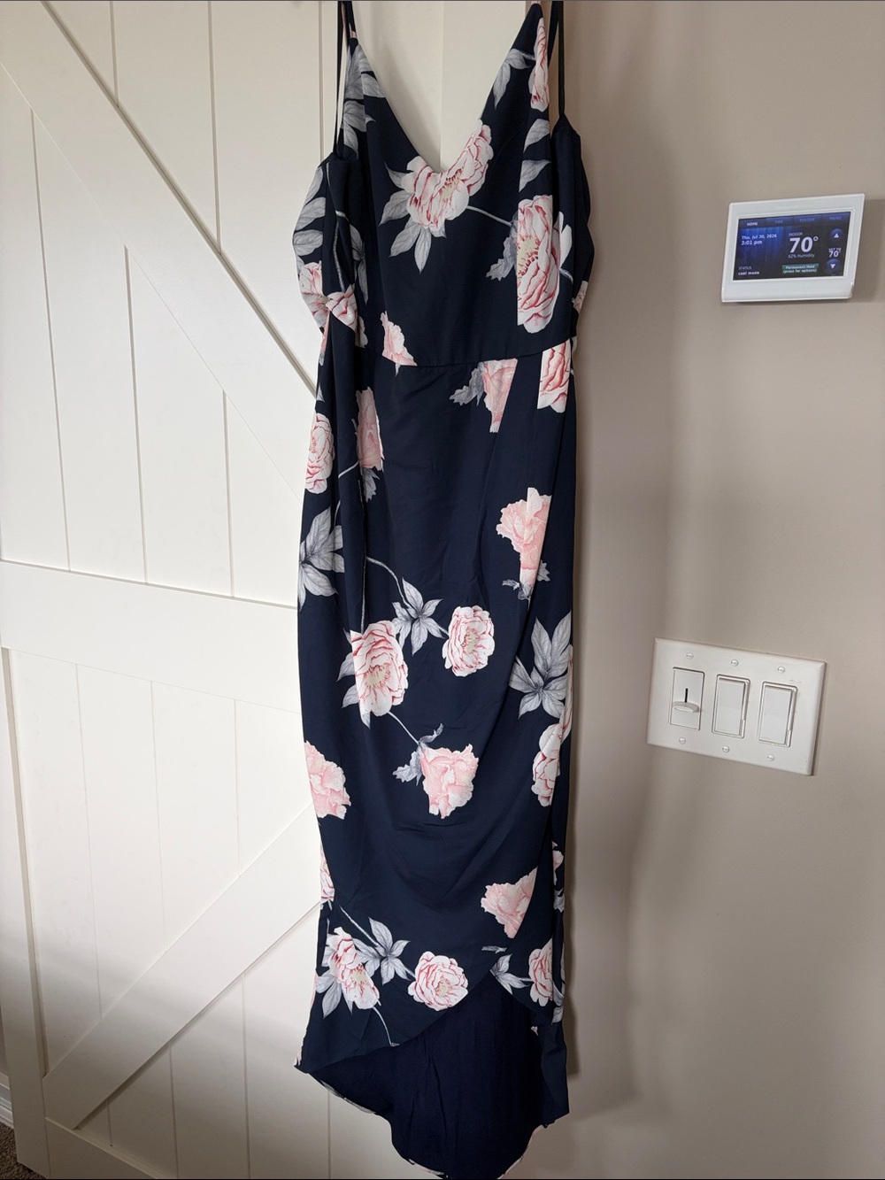Showpo Navy Slip Dress with Spaghetti Straps